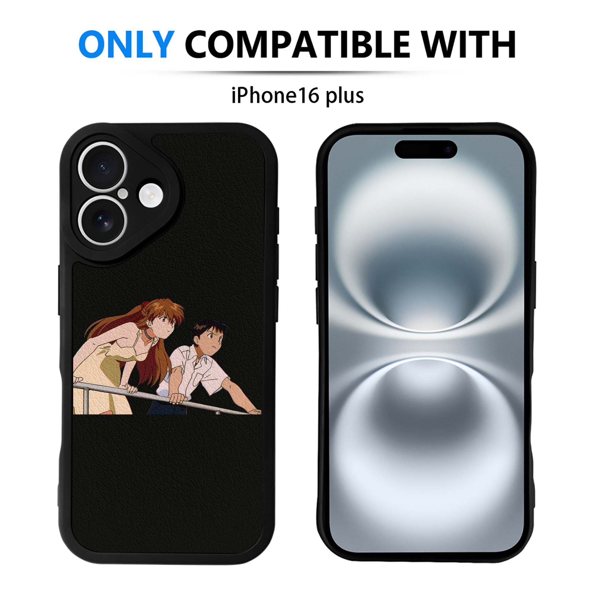 （画像用） EVA 新世紀エヴァンゲリオン 【iPhone 16シリーズ対応】シリコンスマホケース（レザー調） 材質：シリコン
